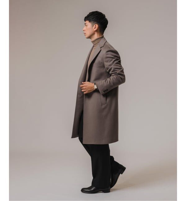 EDIFICE「《追加》SUPER 140&rsquo;s ウール / カシミヤ チェスターコート」|チェスターコート|