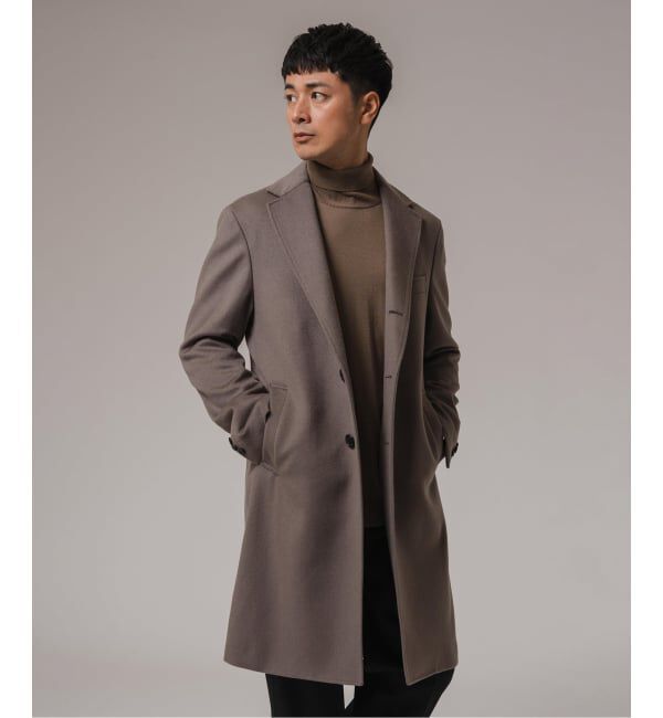 EDIFICE「《追加》SUPER 140&rsquo;s ウール / カシミヤ チェスターコート」|チェスターコート|