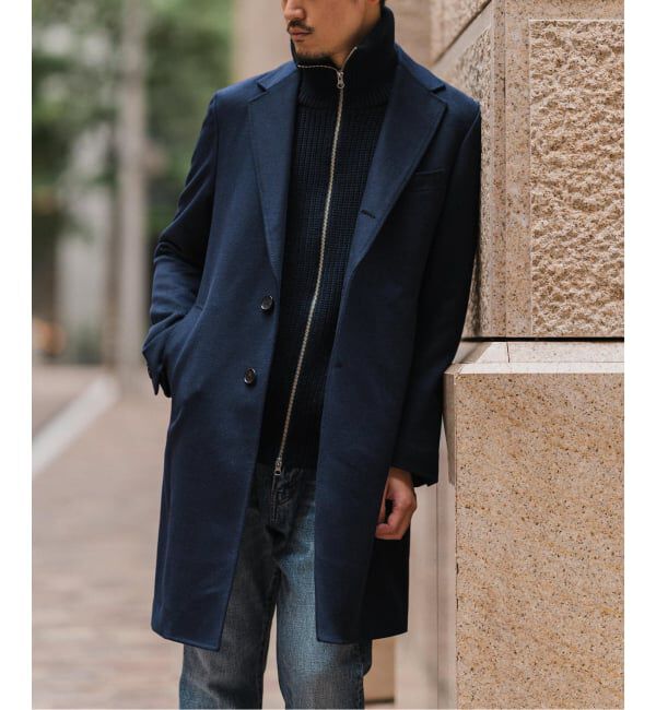 EDIFICE「《追加》SUPER 140&rsquo;s ウール / カシミヤ チェスターコート」|チェスターコート|