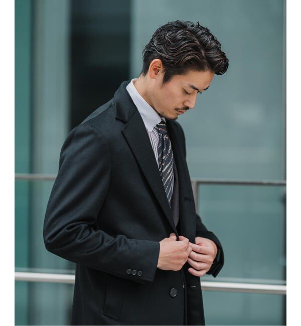 EDIFICE「《追加》SUPER 140&rsquo;s ウール / カシミヤ チェスターコート」|チェスターコート|