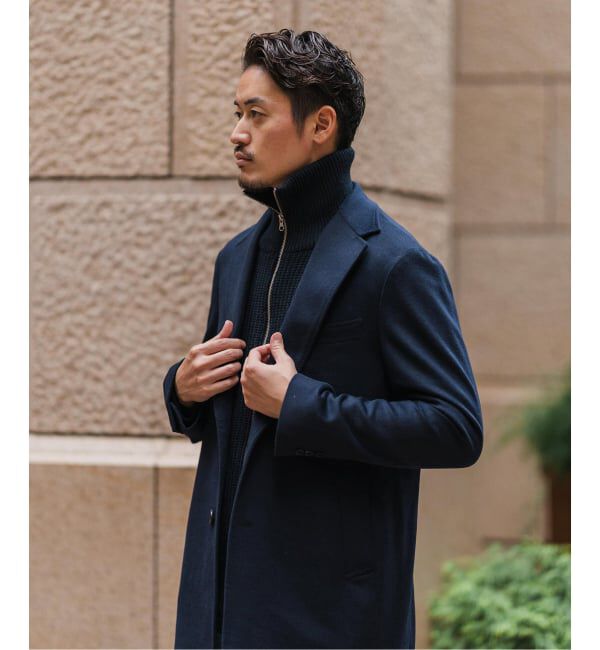 EDIFICE「《追加》SUPER 140&rsquo;s ウール / カシミヤ チェスターコート」|チェスターコート|