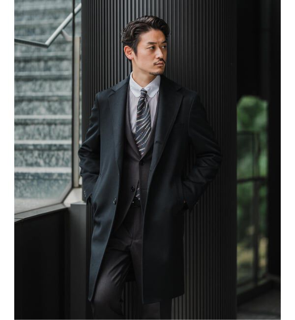 EDIFICE「《追加》SUPER 140&rsquo;s ウール / カシミヤ チェスターコート」|チェスターコート|