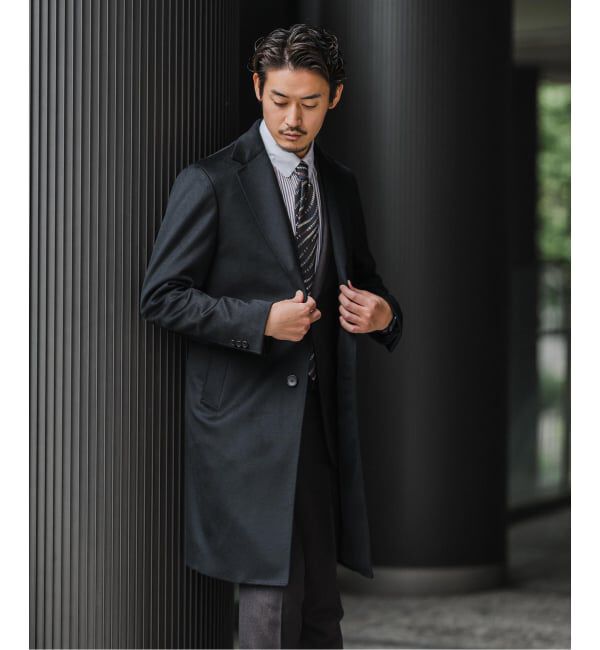EDIFICE「《追加》SUPER 140&rsquo;s ウール / カシミヤ チェスターコート」|チェスターコート|