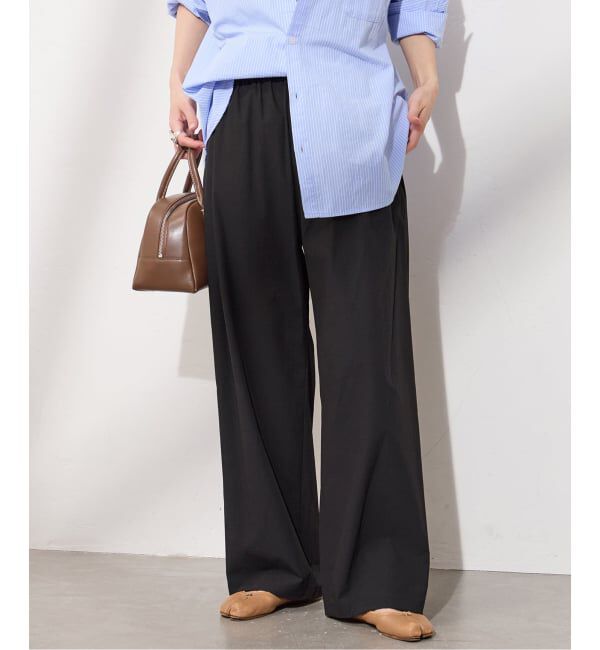 JOURNAL STANDARD「《追加4》【撥水/接触冷感/洗える/UVカット】リネンナイロンストレッチワイドパンツ」|その他|ブラック