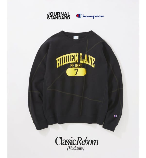 JOURNAL STANDARD「CHAMPION / チャンピオン for JS ステッチ プリント スウェット」|スウェット・ジャージ|ブラック A