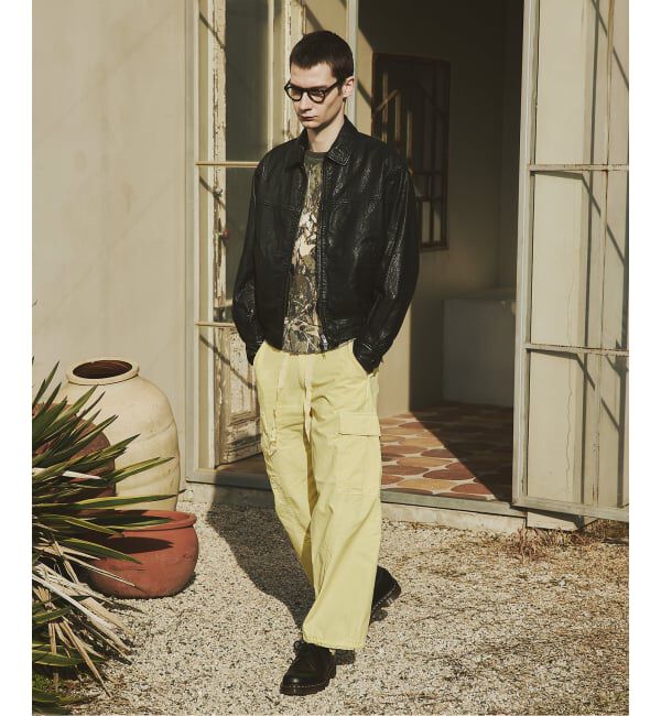 JOURNAL STANDARD「バッファロー レザー ウォッシュ ジップ ブルゾン」|ライダースジャケット|