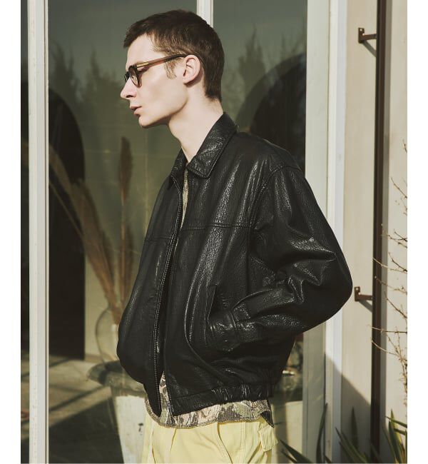 JOURNAL STANDARD「バッファロー レザー ウォッシュ ジップ ブルゾン」|ライダースジャケット|