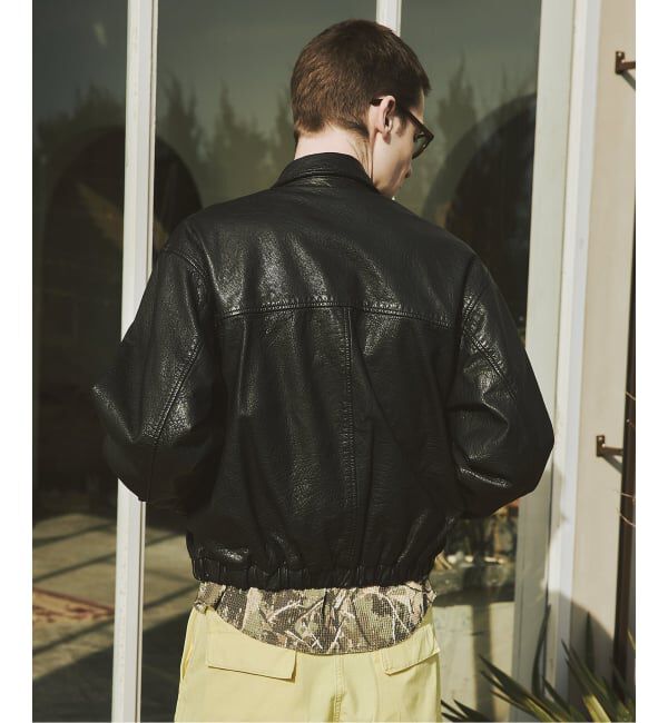 JOURNAL STANDARD「バッファロー レザー ウォッシュ ジップ ブルゾン」|ライダースジャケット|