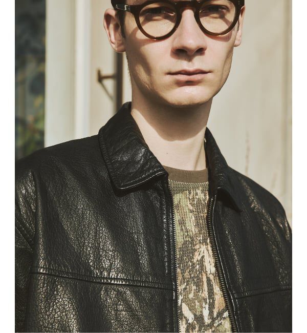 JOURNAL STANDARD「バッファロー レザー ウォッシュ ジップ ブルゾン」|ライダースジャケット|