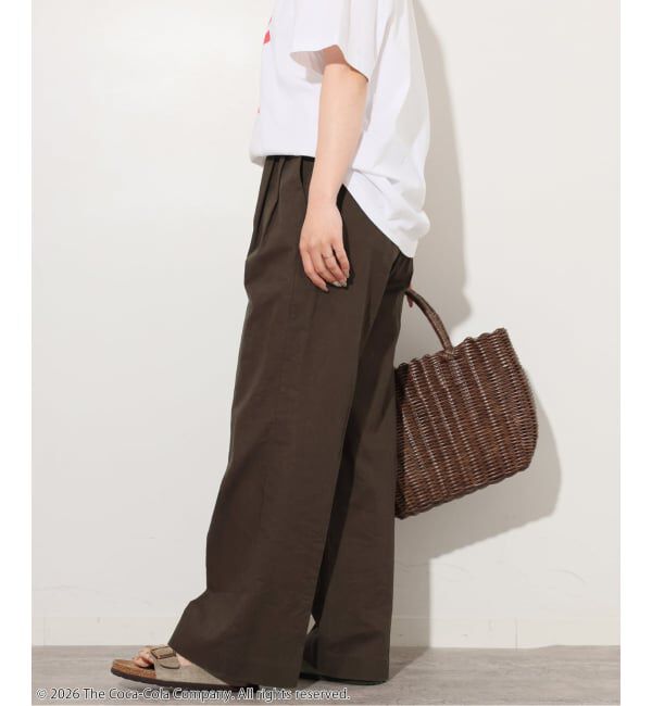 JOURNAL STANDARD relume「《予約》リネンコットンギャザータックパンツ」|その他|