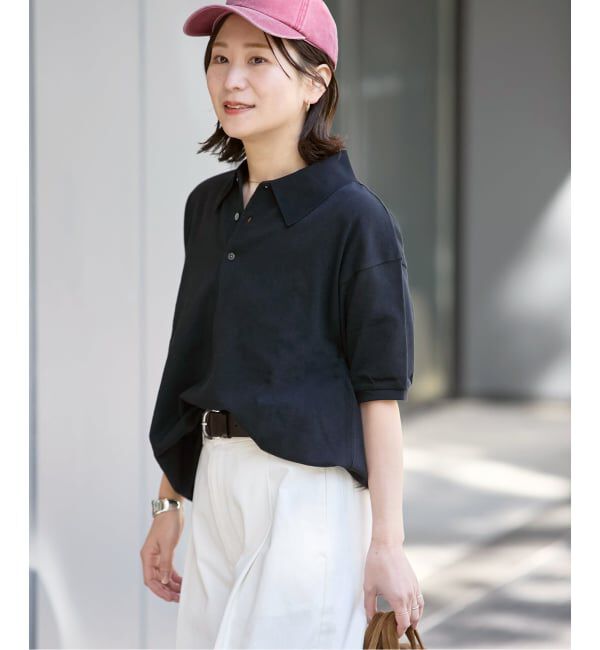 JOURNAL STANDARD「《予約》【STAR＆STRIPE/スターアンドストライプ】オーバーFIT POLO SHIRTS」|Tシャツ・カットソー|ブラック