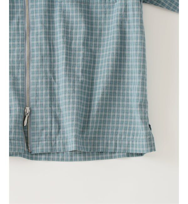 J.S.Homestead「《予約》Stead / ドビー チェック ジップ 半袖 シャツ」|シャツ・ブラウス|