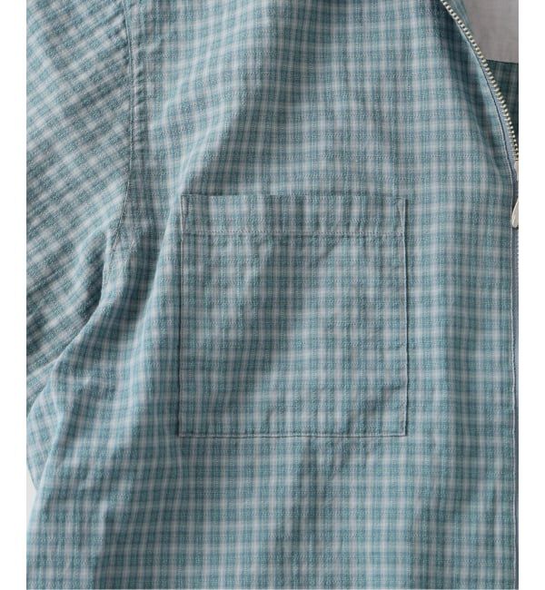 J.S.Homestead「《予約》Stead / ドビー チェック ジップ 半袖 シャツ」|シャツ・ブラウス|