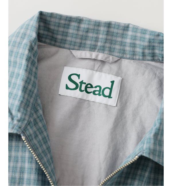 J.S.Homestead「《予約》Stead / ドビー チェック ジップ 半袖 シャツ」|シャツ・ブラウス|