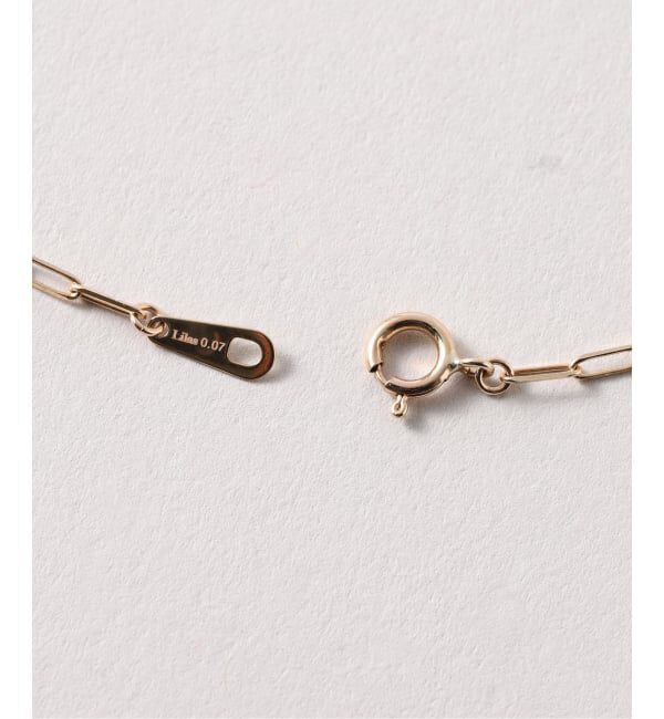 Lilas by Spick&Span「1粒ダイヤクリップチェーンネックレス K10」|ネックレス|