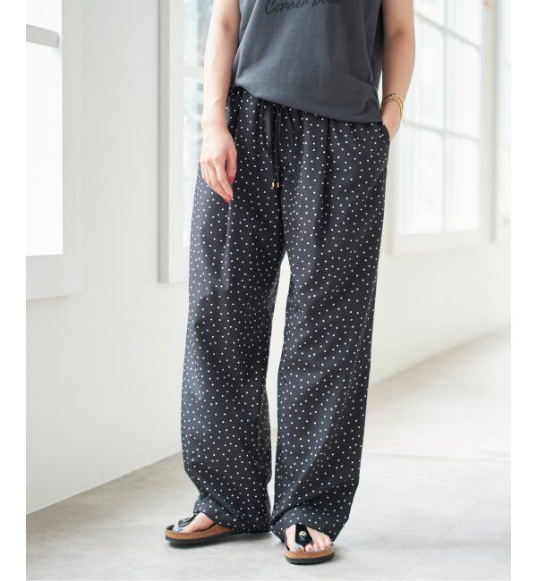 Spick and Span「《WEB限定 / 追加》ドットプリントイージーストレートパンツ」|スラックス|