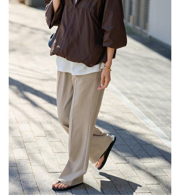 FRAMeWORK「≪追加・洗濯機洗い可能≫ウォッシャブルイージースラックス 2」|スラックス|ベージュ