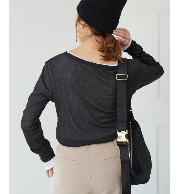 Spick and Span「《追加2》シアーボートネックプルオーバー」|Tシャツ・カットソー|