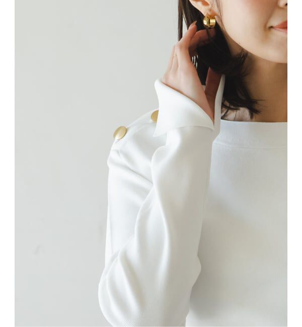 NOBLE「ショルダーボタンニットプルオーバー」|ニット・セーター|