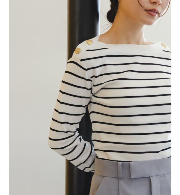 NOBLE「ショルダーボタンニットプルオーバー」|ニット・セーター|