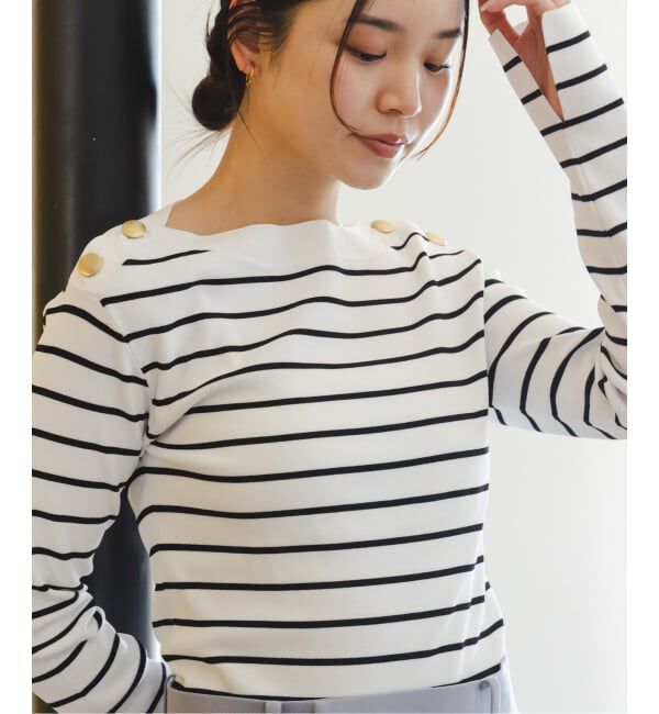 NOBLE「ショルダーボタンニットプルオーバー」|ニット・セーター|