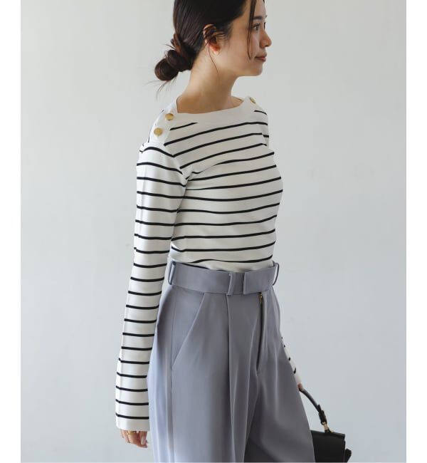 NOBLE「ショルダーボタンニットプルオーバー」|ニット・セーター|