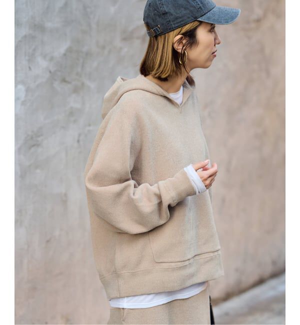 FRAMeWORK「ショートモールニットフーディ」|ニット・セーター|