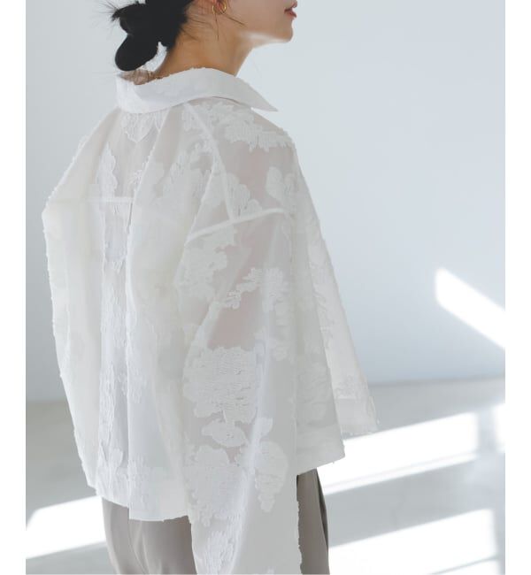 NOBLE「フラワージャガードショートシャツ」|シャツ・ブラウス|