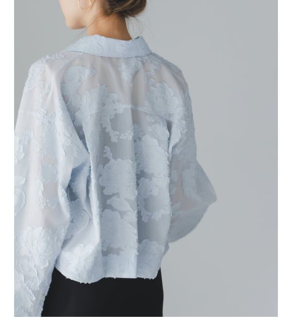 NOBLE「フラワージャガードショートシャツ」|シャツ・ブラウス|