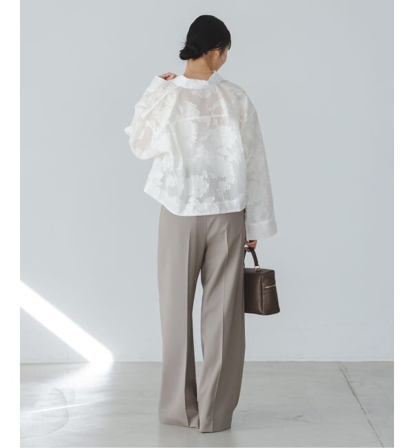 NOBLE「フラワージャガードショートシャツ」|シャツ・ブラウス|