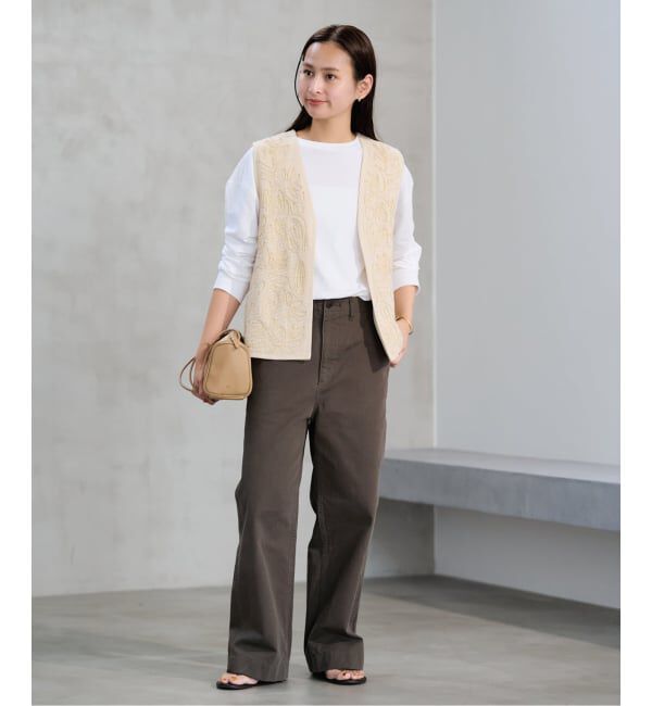 FRAMeWORK「メッシュエンブロイダリーベスト」|ダウンベスト・ベスト|