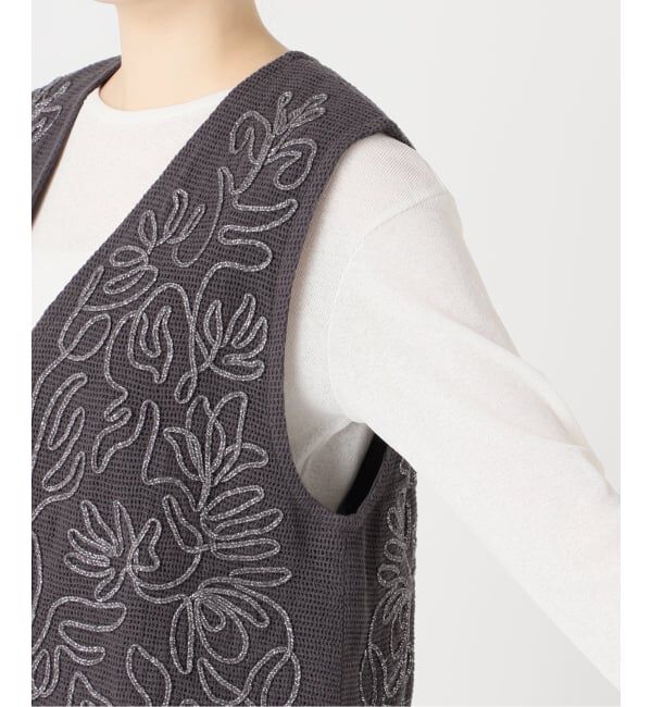 FRAMeWORK「メッシュエンブロイダリーベスト」|ダウンベスト・ベスト|