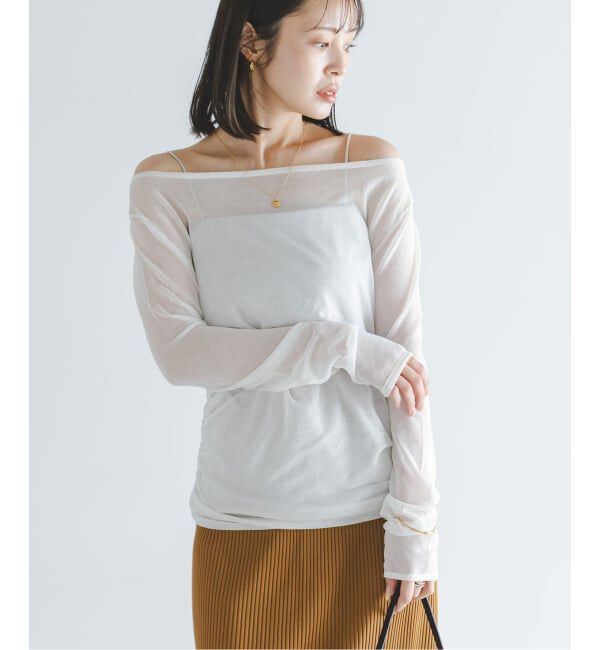 NOBLE「オフショルドレープニット」|ニット・セーター|
