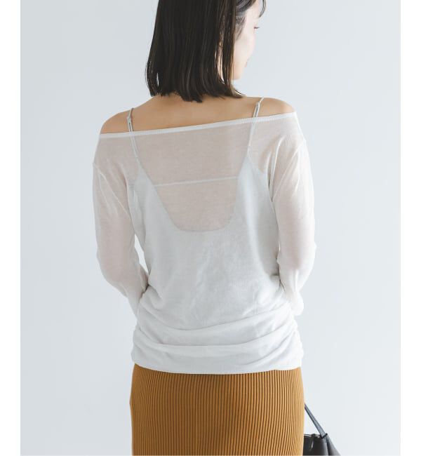 NOBLE「オフショルドレープニット」|ニット・セーター|