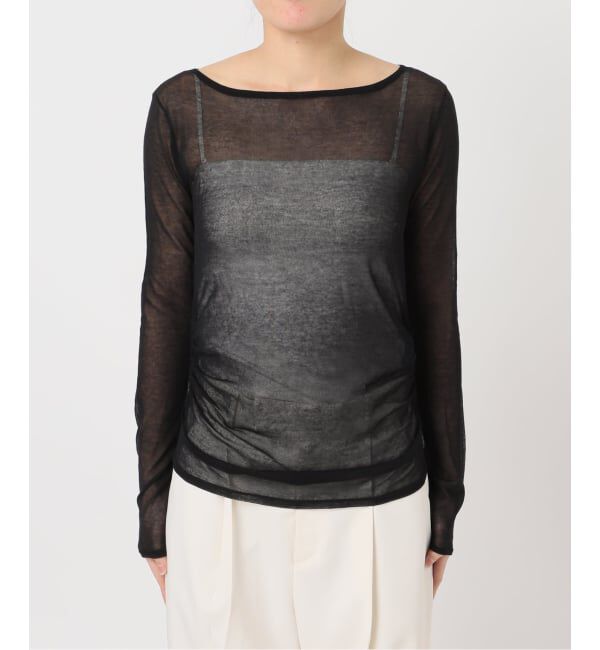 NOBLE「オフショルドレープニット」|ニット・セーター|