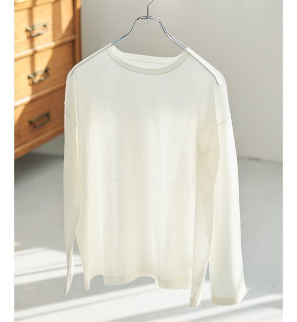 Spick and Span「リネン混シアールーズプルオーバー」|ニット・セーター|ホワイト