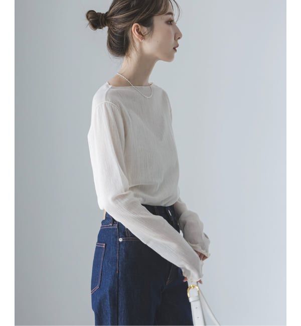 NOBLE「《追加予約》シアークレープジャージロングTシャツ」|Tシャツ・カットソー|