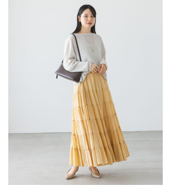 NOBLE「《WEB限定追加》ペーパーヤーン裏天竺プルオーバー」|ニット・セーター|