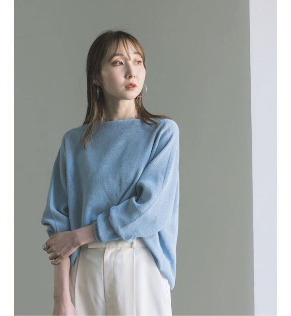NOBLE「《WEB限定追加》ペーパーヤーン裏天竺プルオーバー」|ニット・セーター|