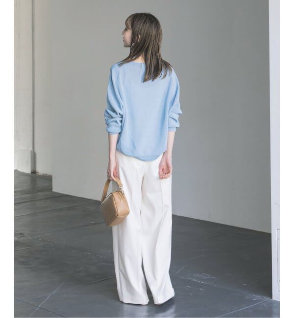 NOBLE「《WEB限定追加》ペーパーヤーン裏天竺プルオーバー」|ニット・セーター|