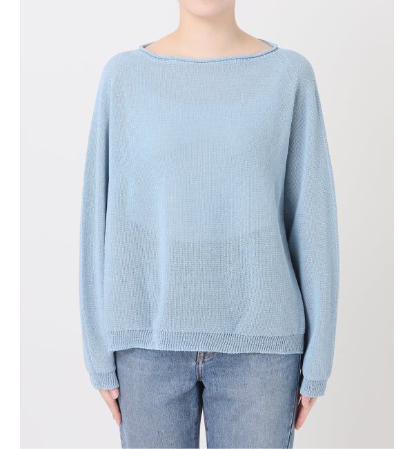 NOBLE「《WEB限定追加》ペーパーヤーン裏天竺プルオーバー」|ニット・セーター|