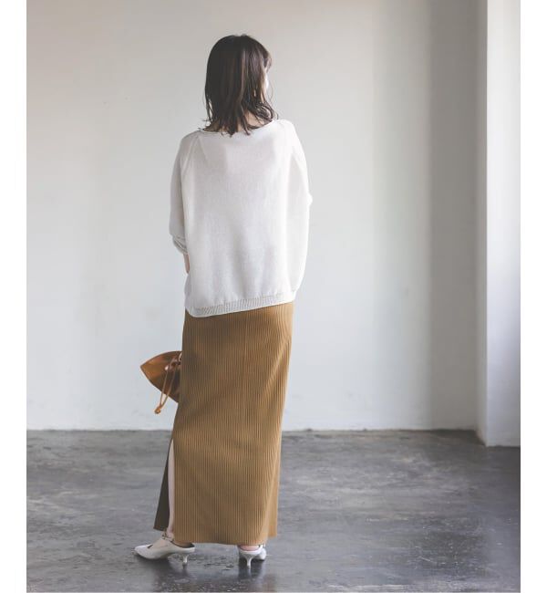 NOBLE「《WEB限定追加》ペーパーヤーン裏天竺プルオーバー」|ニット・セーター|