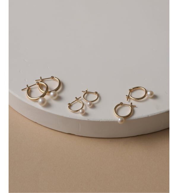 Lilas by Spick&Span「《WEB限定》パールフープピアスM K10（両耳）」|ピアス|