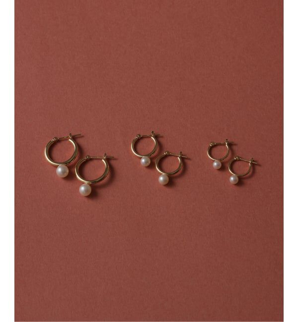 Lilas by Spick&Span「《WEB限定》パールフープピアスL K10（両耳）」|ピアス|