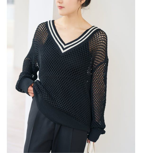 Spick and Span「Vネックチルデンニット」|ニット・セーター|