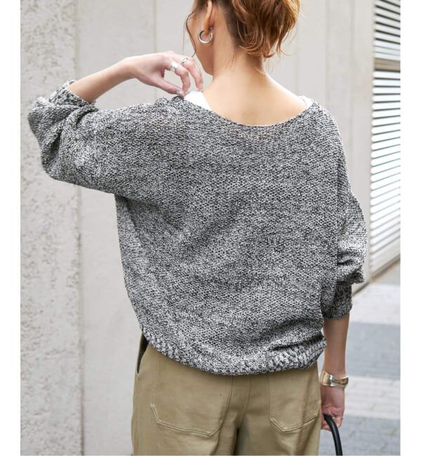 Spick and Span「《新色有り / 追加》ペーパーヤーン2WAYルーズプルオーバー」|ニット・セーター|