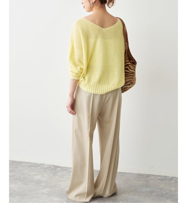 Spick and Span「《新色有り / 追加》ペーパーヤーン2WAYルーズプルオーバー」|ニット・セーター|