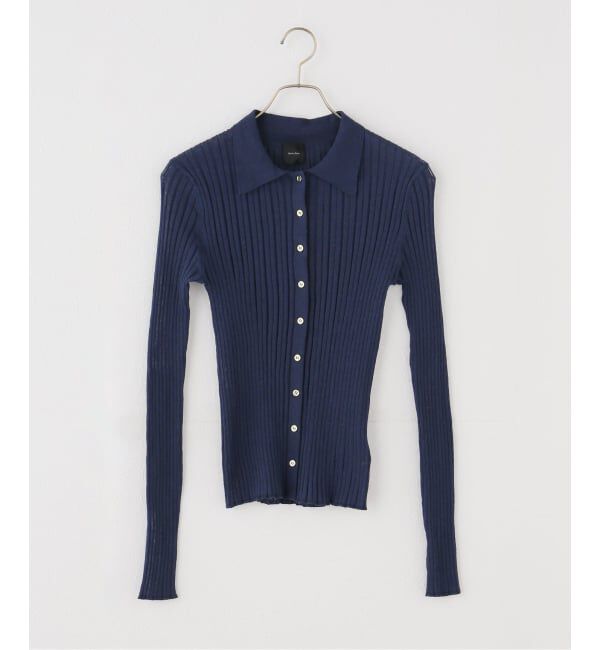 Spick and Span「シアーポロシャツカーディガン」|カーディガン|