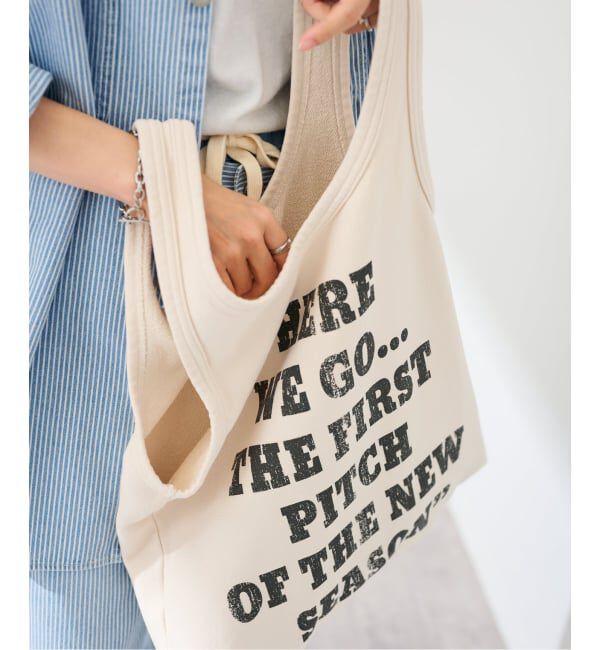 FRAMeWORK「St johnd 3rd club 別注PEANUTS SWEAT バッグ」|トートバッグ|ベージュ