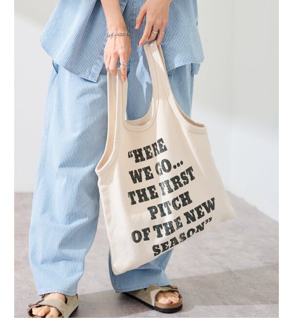 FRAMeWORK「St johnd 3rd club 別注PEANUTS SWEAT バッグ」|トートバッグ|